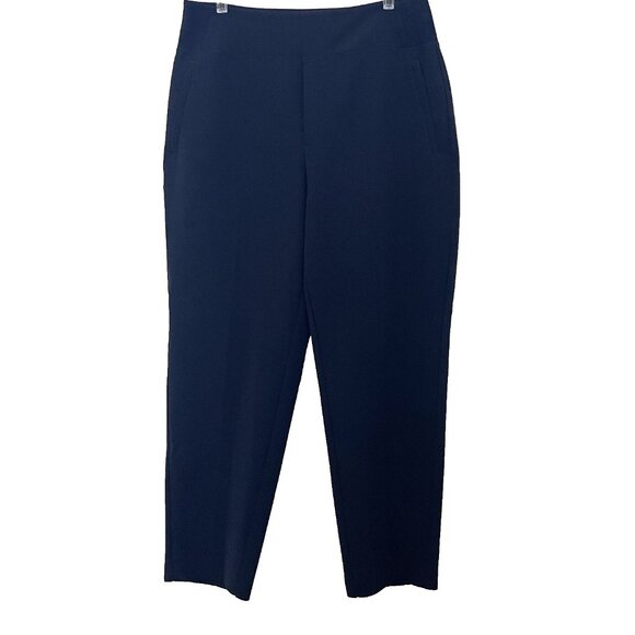 Athleta Navy Endless High Rise Ankle Pants 12 Travel Stretch Business Casual - Picture 2 of 13